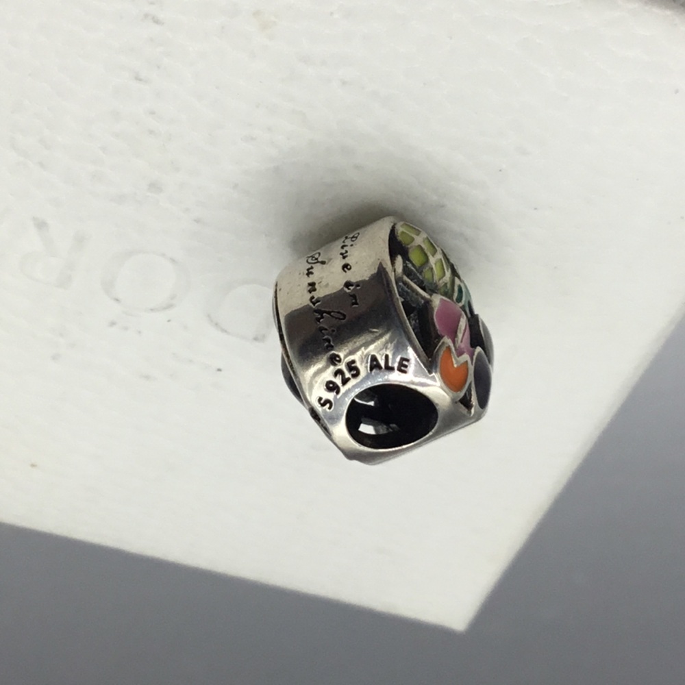 Pandora Summer Fun “Live in the Sunshine” Sterling & Enamel Charm - Picture 4 of 6